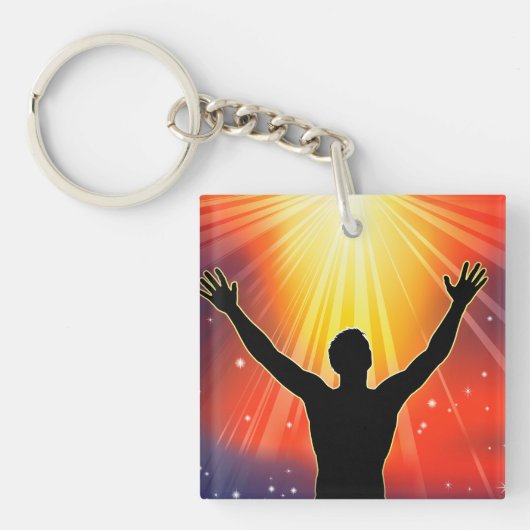 Mann mit bewaffnetem Schlüsselanhänger (Vorderseite)