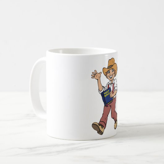 Mann mit Bibel Kaffeetasse (Vorderseite Links)