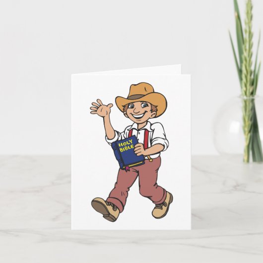 Mann mit Bibel Karte (Vorderseite)