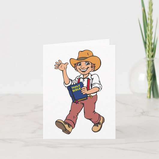 Mann mit Bibel Karte
