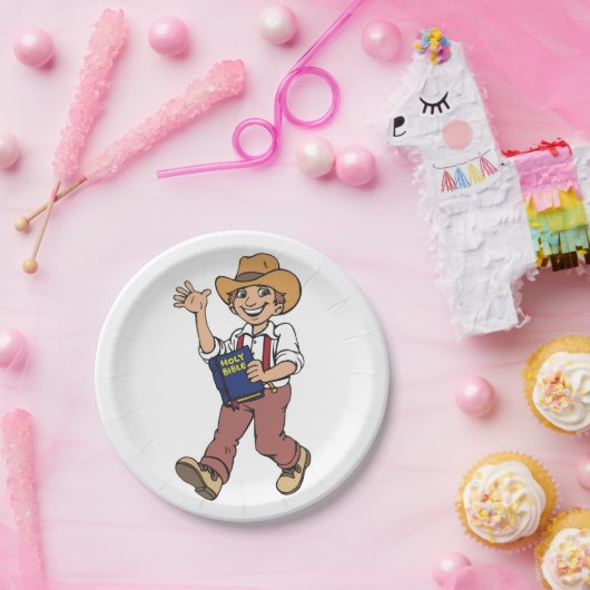 Mann mit Bibel Pappteller (Party)