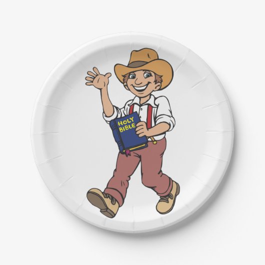 Mann mit Bibel Pappteller (Vorderseite)