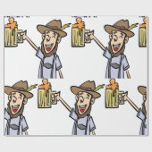 Mann mit Bier Geschenkpapier (Flach)