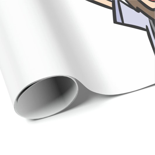 Mann mit Bier Geschenkpapier (Rolleneckpunkt)