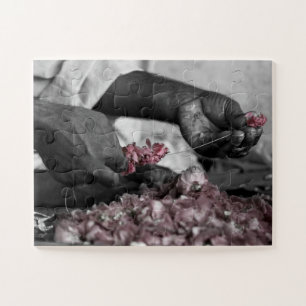 Mann mit Blume Puzzle