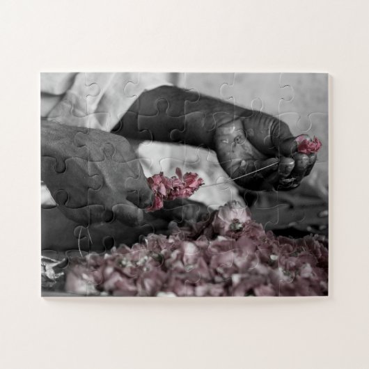 Mann mit Blume Puzzle (Horizontal)