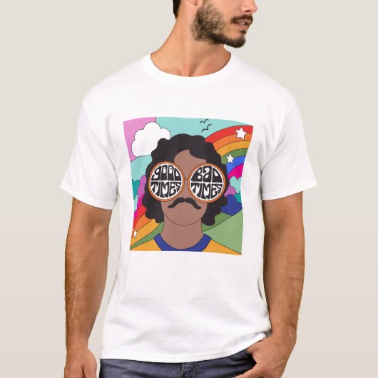 Mann mit Brille T-Shirt (Vorderseite)