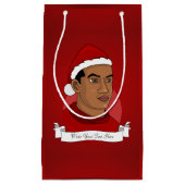 Mann mit dem Weihnachtsmann-Cartoon Kleine Geschenktüte (Vorderseite)