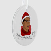 Mann mit dem Weihnachtsmann-Cartoon Ornament (Vorderseite)
