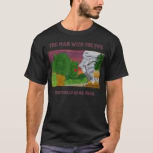 Mann mit der Pfeife Napa Valley Weinland Kunst Nap T-Shirt