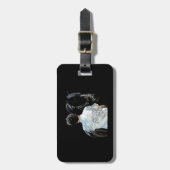 Mann mit dunklem Gepäckträger Gepäckanhänger (Vorderseite vertikal)