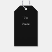 Mann mit dunklem Pferdegeschenk Geschenkanhänger (Rückseite)