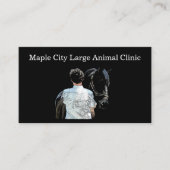 Mann mit dunklen Visitenkarten für Pferde Visitenkarte (Vorderseite)