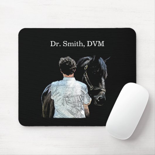 Mann mit dunkler Maus-Pad Mousepad (Mit Mouse)