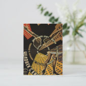 Mann mit einem Filmkamera-Poster Postkarte (Stehend Vorderseite)