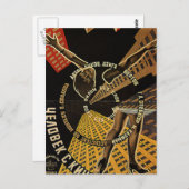 Mann mit einem Filmkamera-Poster Postkarte (Vorne/Hinten)