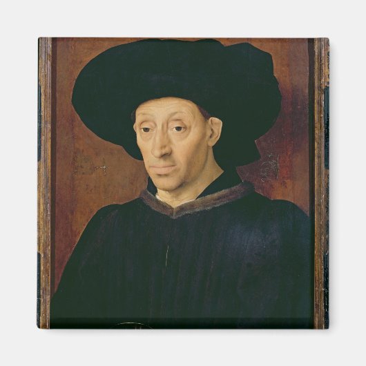 Mann mit einem Glas Wein Magnet (Vorne)