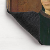 Mann mit einem Glas Wein Mousepad (Ecke)