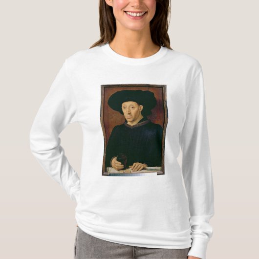 Mann mit einem Glas Wein T-Shirt (Vorderseite)