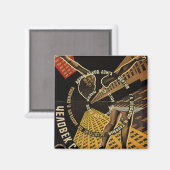 Mann mit einer Kamera Plakat Magnet (Vorderseite/Rückseite)