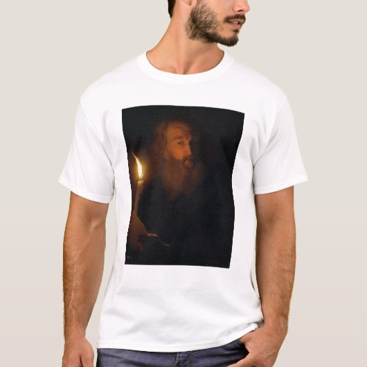 Mann mit einer Kerze T-Shirt (Vorderseite)