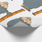 Mann mit einer Ladder Geschenkpapier (Ecke)