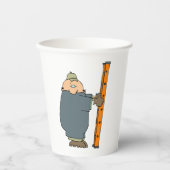 Mann mit einer Ladder Pappbecher (Vorderseite)