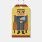 Mann mit einer Tasse Kaffee Geschenkanhänger (Vorderseite)