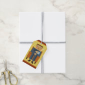 Mann mit einer Tasse Kaffee Geschenkanhänger (Mit Garn)