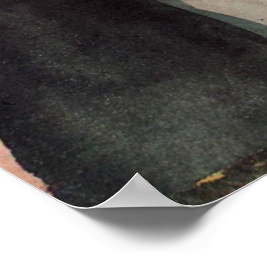 Mann mit Esel von August Macke Poster (Ecke)