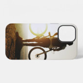 Mann mit Fahrrad iPhone Hülle (Rückseite (Horizontal))