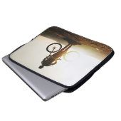 Mann mit Fahrrad Laptopschutzhülle (Vorne Knopf)