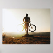 Mann mit Fahrrad Poster (Vorne)