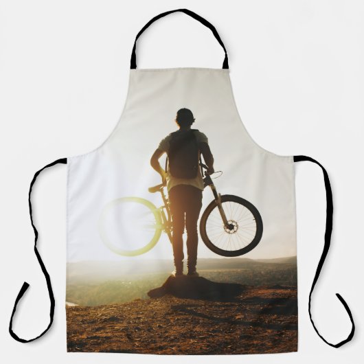 Mann mit Fahrrad Schürze (Vorderseite)