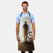 Mann mit Fahrrad Schürze (Getragen)