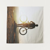 Mann mit Fahrrad Wandteppich (Vorderseite (Horizontal))