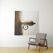 Mann mit Fahrrad Wandteppich (Beispiel (Horizontal))