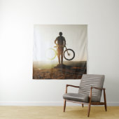 Mann mit Fahrrad Wandteppich (Beispiel)