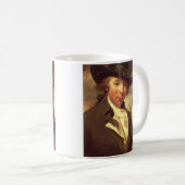 Mann mit Falcon Kaffeetasse (VorderseiteRechts)