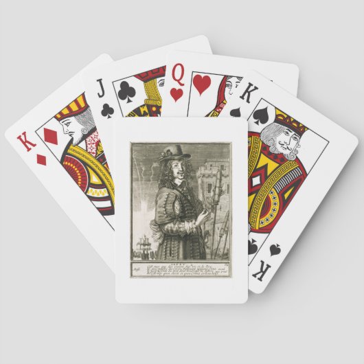 Mann mit Feuerwerksrakete, vom 'Recueil de fig Spielkarten (Rückseite)