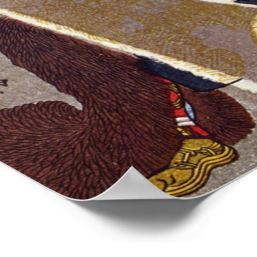 Mann mit Fox Goddess Kuniyoshi Fine Art Poster (Ecke)