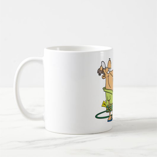 Mann mit Gartenschlauch Kaffeetasse (Links)