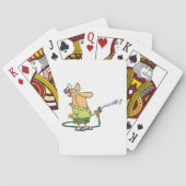 Mann mit Gartenschlauch Spielkarten (Rückseite)