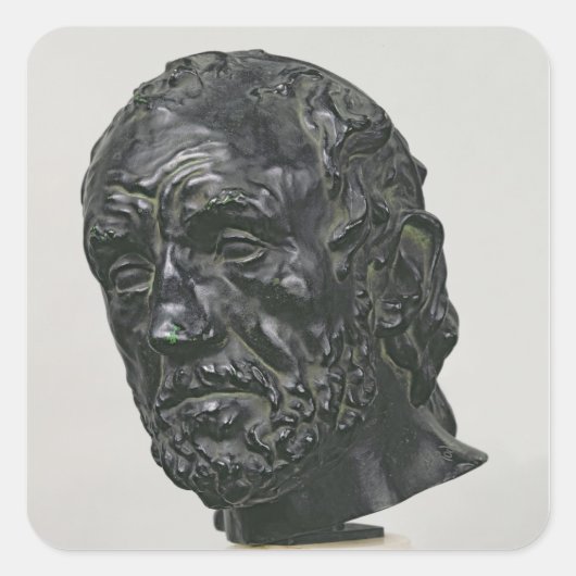 Mann mit gebrochener Nase, 1865 Quadratischer Aufkleber (Vorderseite)