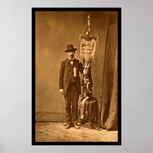 Mann mit General Thomas' Unit-Schlachtfeld 1864 Poster (Vorne)