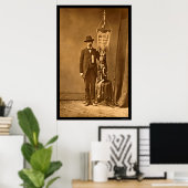 Mann mit General Thomas' Unit-Schlachtfeld 1864 Poster (Heimbüro)