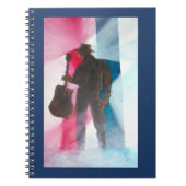 Mann mit GitarrenspiralNotebook Notizblock (Vorderseite)