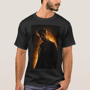 Mann mit goldenem Licht T-Shirt