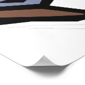 Mann mit großer Geldtasche Poster (Ecke)
