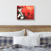 Mann mit Horn Leinwanddruck (Insitu (Schlafzimmer))
